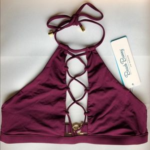 Beach bunny halter cross cross top